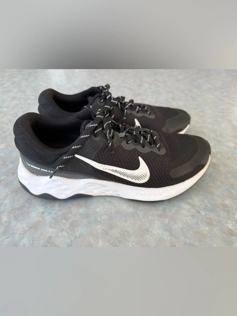 Nike RENEW Ride 3.0 Men's Black Lace Up Athletic Running Sneakers
